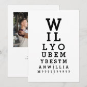Zal Jij Mijn Getuige Zijn Foto Opticien Chart Kaart (Voorkant / Achterkant)