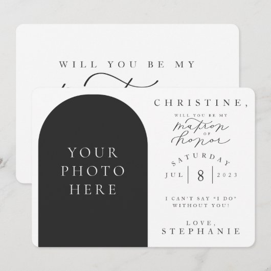 Zal Jij Mijn Getuige Zijn Fotopropositiekaart Kaart (Voorkant / Achterkant)