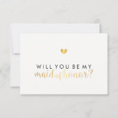 Zal Jij Mijn Getuige Zijn - Gouden Hart Script Fab Kaart (Voorkant)