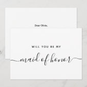 Zal Jij Mijn Getuige Zijn Huwelijksfeest Uitnodigi Kaart (Voorkant / Achterkant)