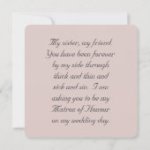 Zal Jij Mijn Getuige Zijn Roze Uitnodiging (Achterkant)