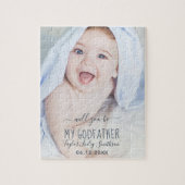 Zal jij mijn godfather zijn die persoonlijke foto  legpuzzel (Verticaal)