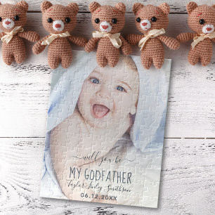 Zal jij mijn godfather zijn die persoonlijke foto  legpuzzel