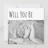 Zal jij mijn godMoeder Baby Feet zijn en Mam Hands Kaart (Voorkant)