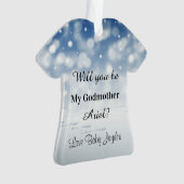 Zal jij mijn godmoeder kerstvoorstel worden? ornament (voorkant)