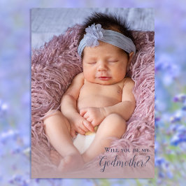 Zal jij mijn godmoeder volledige foto uitnodigen? kaart