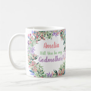Zal jij mijn Godmoeder-voorstel zijn Floral? Koffiemok