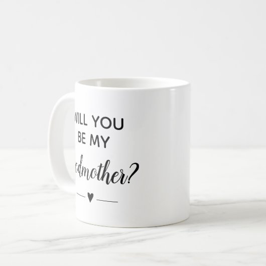 Zal jij mijn godmoeder voorstel zijn? koffiemok (Voorkant links)