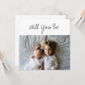 Zal jij mijn GodOuder Baby en sibling Foto zijn Kaart (Voorkant / Achterkant in situ)
