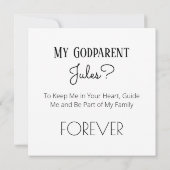 Zal jij mijn GodOuder Baby en sibling Foto zijn Kaart (Achterkant)