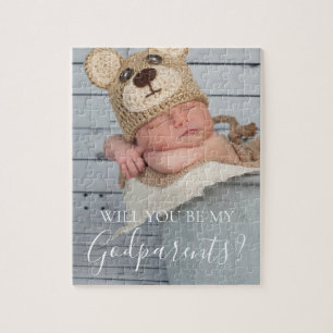 Zal jij mijn godouders Baby foto zijn? Legpuzzel