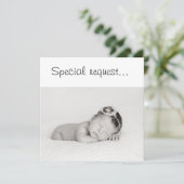 Zal jij mijn GodOuders Baby zijn met hoofdband? Kaart (Staand voorkant)