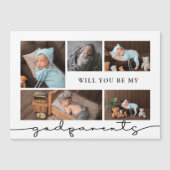 Zal jij mijn godouders fotocollage worden? (Voorkant)