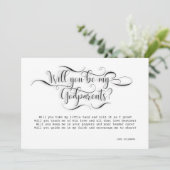 Zal jij mijn godouders zijn die Kaart voorstellen? (Staand voorkant)