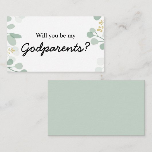 Zal jij mijn godoudervoorstel worden? informatiekaartje (Voorkant / Achterkant)