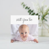 Zal jij mijn GodOuent Baby Foto Voorstel zijn? Kaart (Staand voorkant)