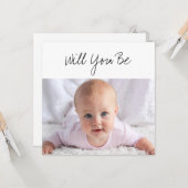 Zal jij mijn GodOuent Baby Foto Voorstel zijn? Kaart (Voorkant / Achterkant in situ)