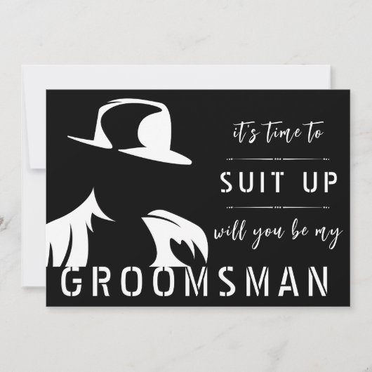 Zal jij mijn Groomsman zijn? Bedankkaart (Voorkant)