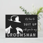 Zal jij mijn Groomsman zijn? Bedankkaart (Staand voorkant)