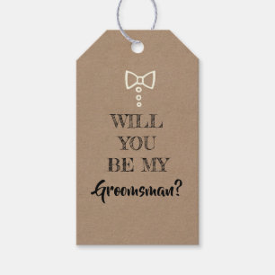 Zal jij mijn Groomsman zijn? Cadeaulabel