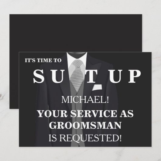 Zal jij mijn Groomsman zijn? Kaart (Voorkant / Achterkant)