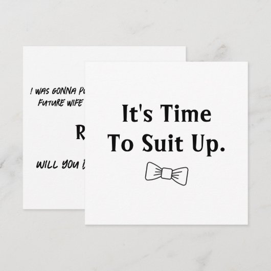 Zal jij mijn Groomsman zijn? Kaart (Voorkant / Achterkant)