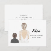 Zal Jij Mijn Page Boy Voorstel Plat Kaart Worden (Voorkant / Achterkant)
