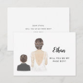 Zal Jij Mijn Pagejongen Zijn Aanvraag Plat Kaart (Voorkant / Achterkant)