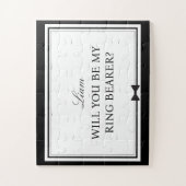 "Zal jij mijn ringdrager zijn" Leuk Kinder voorste Legpuzzel (Verticaal)