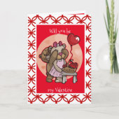 Zal jij mijn Valentijn zijn? Kaart (Voorkant)