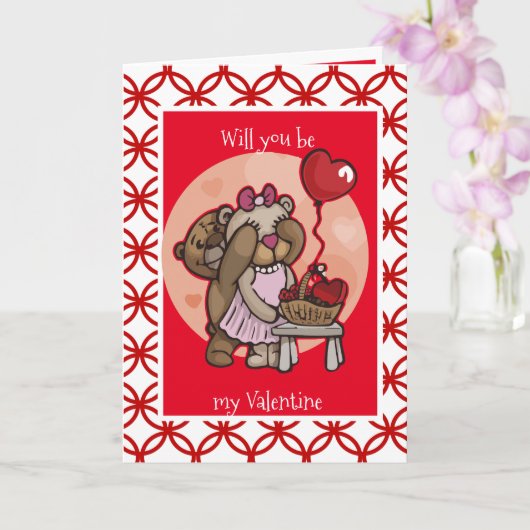 Zal jij mijn Valentijn zijn? Kaart (Orchidee)