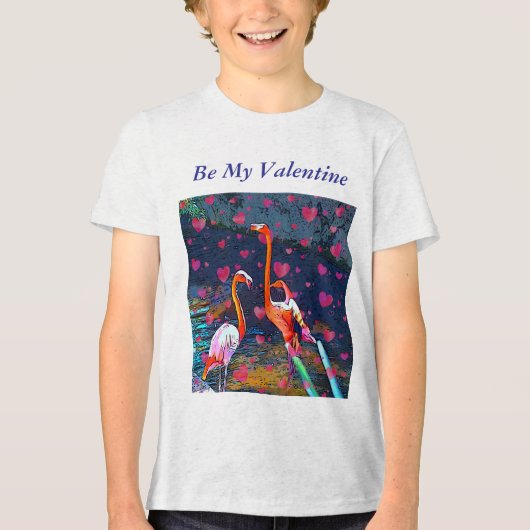 Zal jij mijn Valentijn zijn? Tri-Blend Shirt (Voorkant)