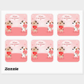 Zal jij mijn Valentijn zijn? Vierkante Sticker (Vel)