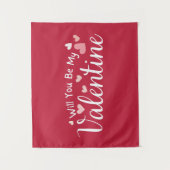Zal jij mijn Valentijn zijn? Wandkleed (Voorkant)