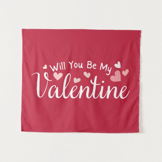 Zal jij mijn Valentijn zijn? Wandkleed (Voorkant (horizontaal))