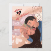 Zal jij mijn Valentijnskoppel zijn dat knuffelt Feestdagenkaart (Voorkant)