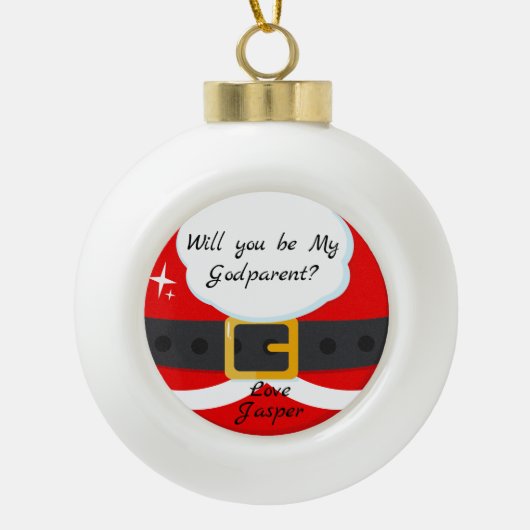 Zal jij mijn verdomde kerstman zijn? keramische bal ornament (Voorkant)