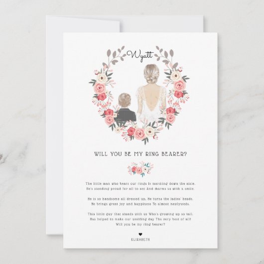 Zal jij mijn voorstel van de Ring Bearer zijn? Kaart (Voorkant)