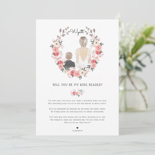 Zal jij mijn voorstel van de Ring Bearer zijn? Kaart (Staand voorkant)