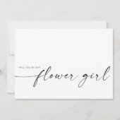 Zal jij onze Bloemenmeisje worden? | Modern minima (Voorkant)