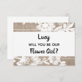 Zal Jij Onze Bloemenmeisje Zijn Kaart (Voorkant / Achterkant)