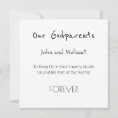 Zal jij onze GodOuders zijn, Baby en foto's siblin Kaart (Achterkant)