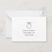 Zal jij onze Ring Bearer Diamond Weddenrennen zijn Notitiekaartje (Achterkant)