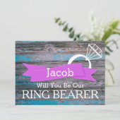 Zal jij onze Ring Bearer Wooden zijn? Kaart (Staand voorkant)