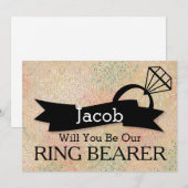 Zal jij onze Ring Bearer worden? Kaart (Voorkant / Achterkant)