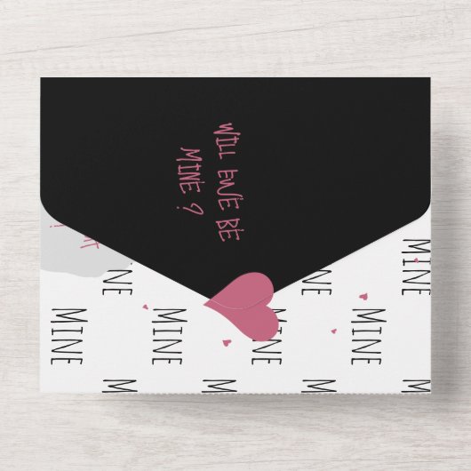 Zal jij van mij zijn? Schaapjesliefde + Valentijnk All In One Uitnodiging (Achterkant)