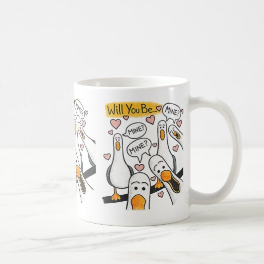 Zal Jij Van Mij Zijn? Valentijns Beker Koffiemok (Rechts)