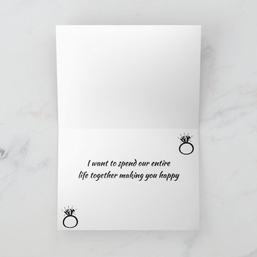 **ZAL "JULLIE" MARRY "ME" (IK HOOP VAN U) KAART (Binnen)