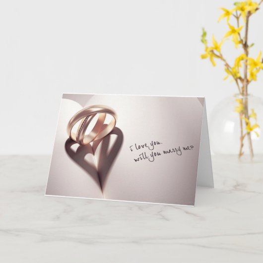 **ZAL "JULLIE" MARRY "ME" (IK HOOP VAN U) KAART (Gele Bloem)