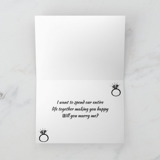 **ZAL "JULLIE" MARRY "ME" (IK HOOP VAN U) KAART (Binnen)